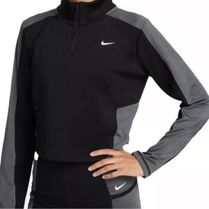 Nike Dri-FIT Black and Gray Fabric/ Crop jacket